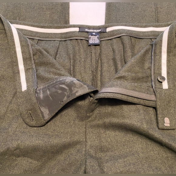 New dark green wool blend Ellen Tracy dress pants size 16 - Picture 9 of 15